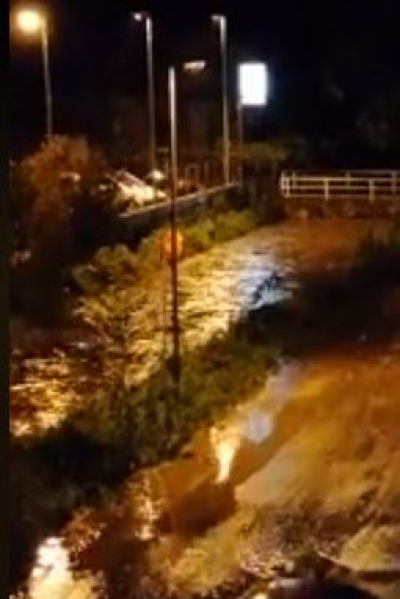 un fosso straripato in Via Bassiano