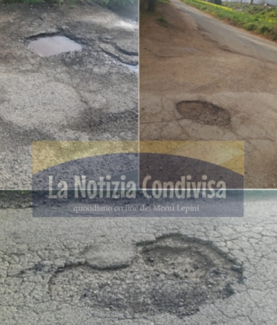 Strade colabrodo nella pianura setina: pericolo costante