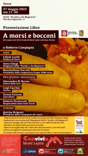 “A morsi e bocconi”, l&#039;ultimo libro di Roberto Campagna presentato a Sezze